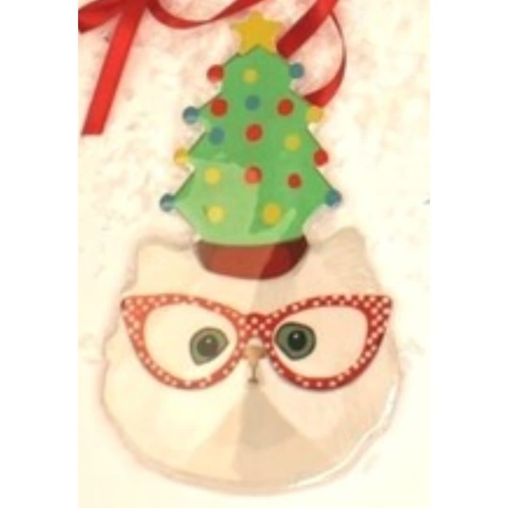 m. lynne designs christmas cat ornament