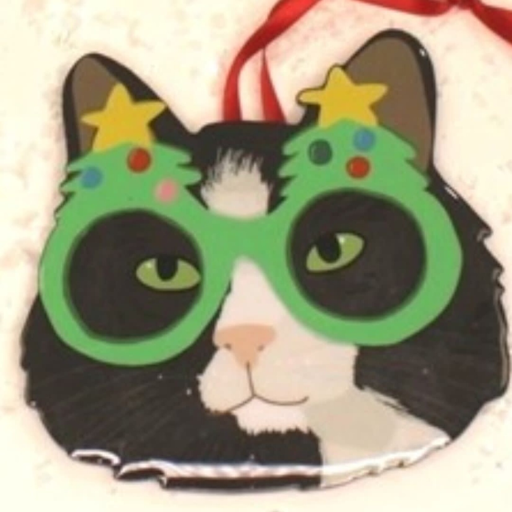 m. lynne designs christmas cat ornament