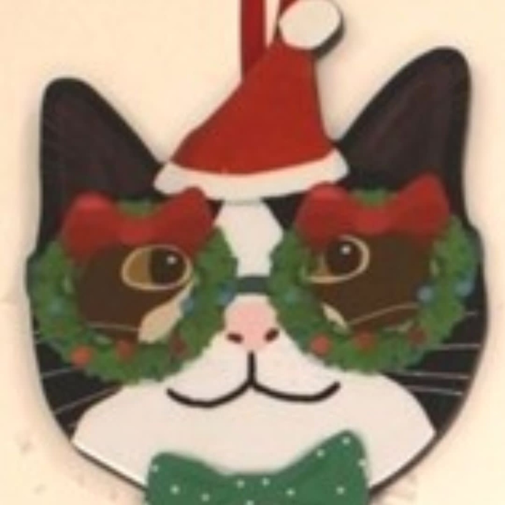 m. lynne designs christmas cat ornament