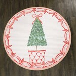 m. lynne designs round topiary tree bamboo mat