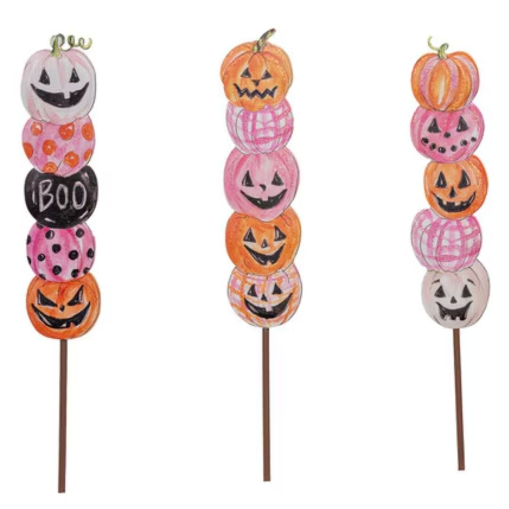 the round top collection pink pumpkin cabob stake