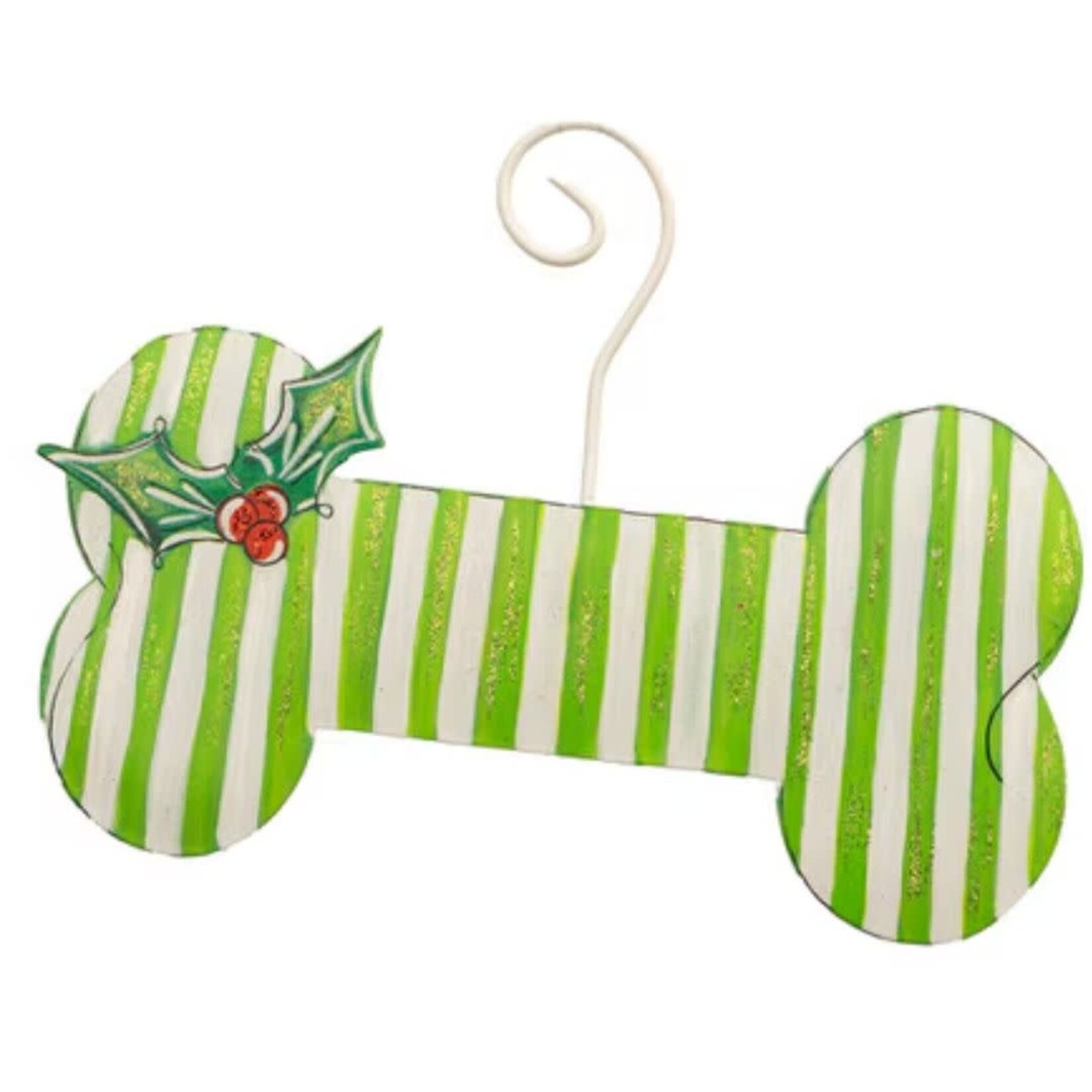 the round top collection holly dog bone ornament