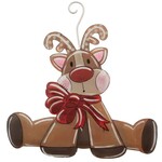 the round top collection splits reindeer ornament