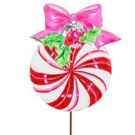 the round top collection vintage candy cane ball stake