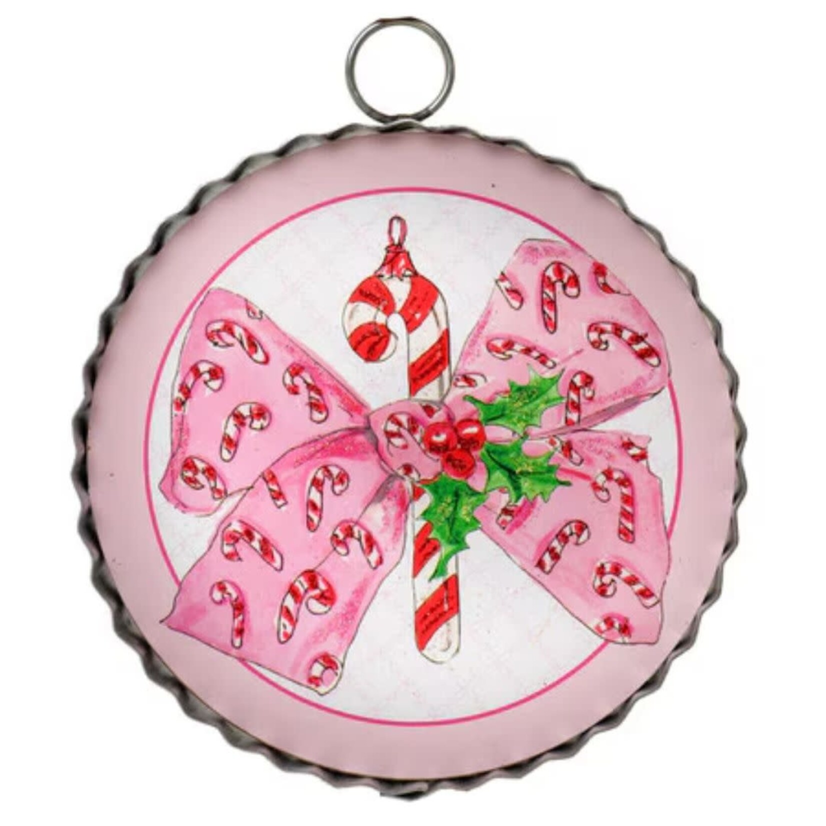 the round top collection vintage candy cane bow charm