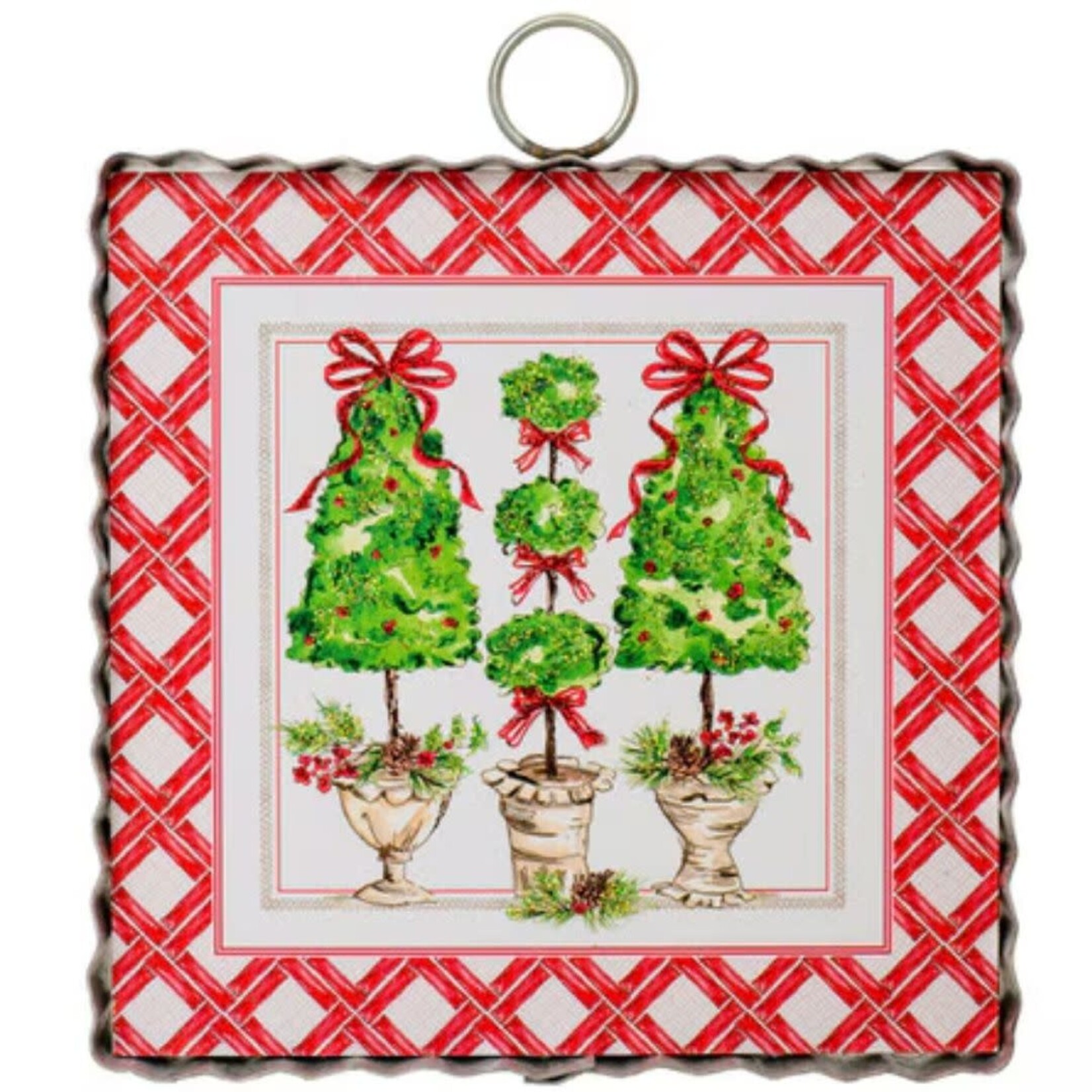 the round top collection traditional pinecone trees charm