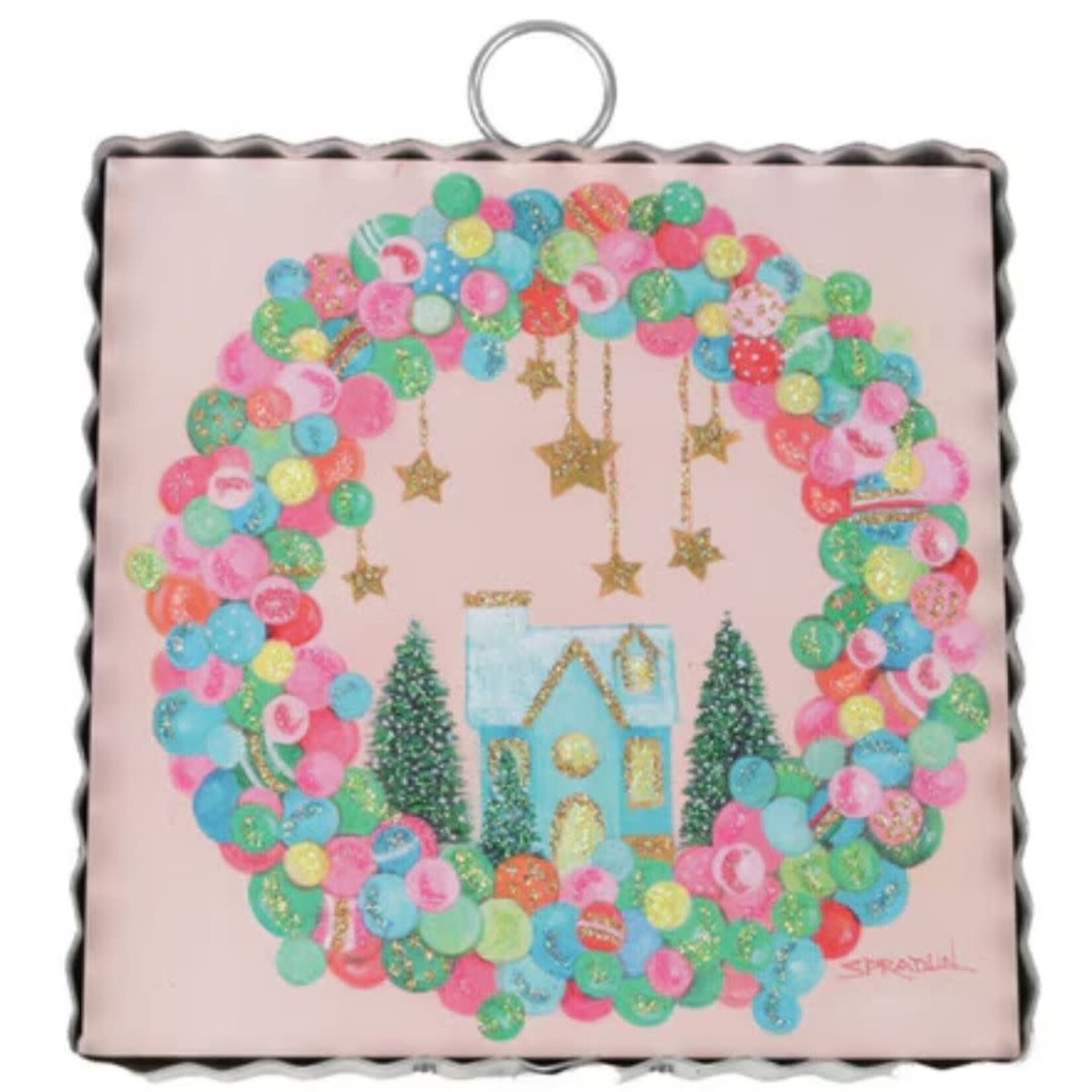 the round top collection ornament wreath charm