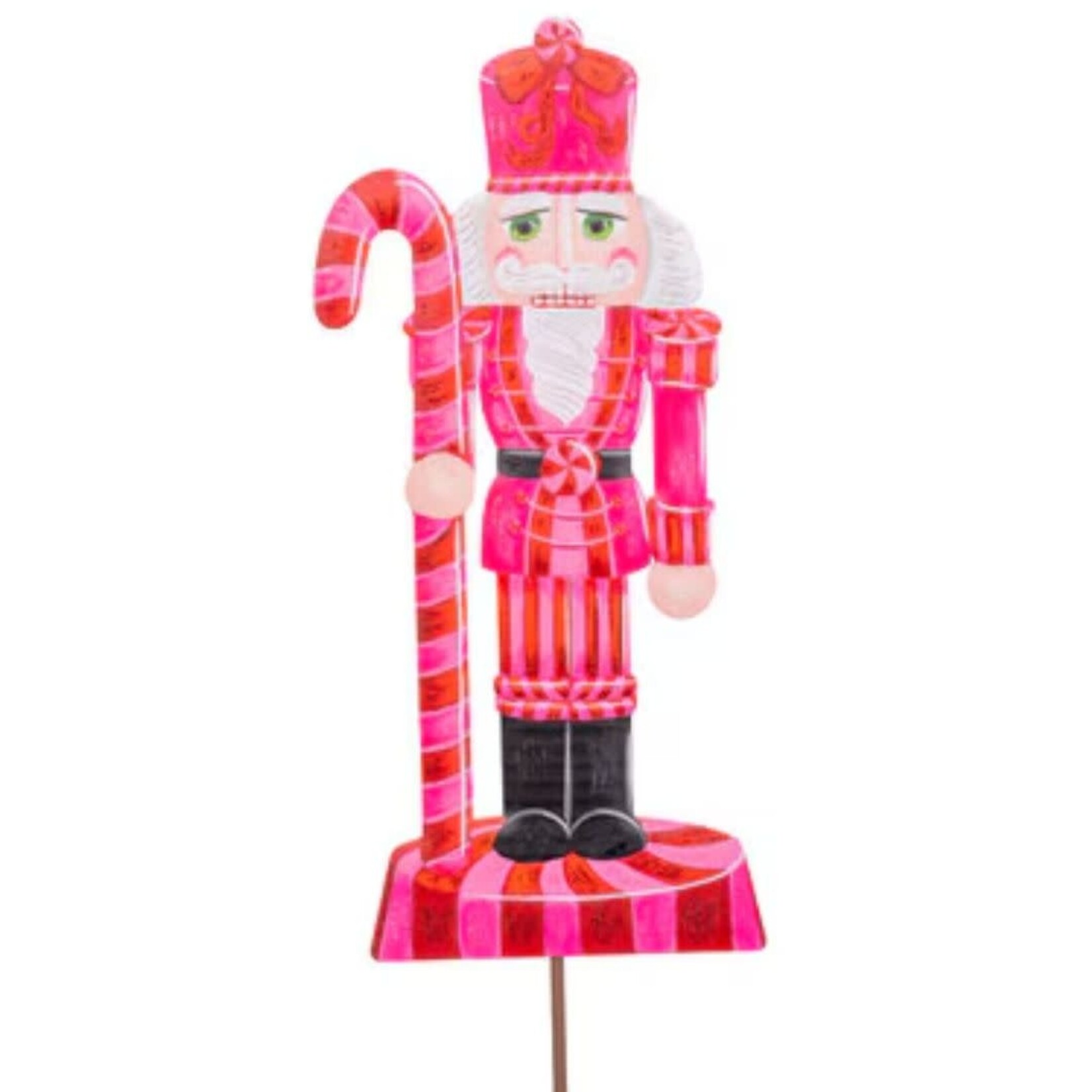the round top collection pinkmas nutcracker stake