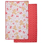m. lynne designs candy canes microfiber dish towel