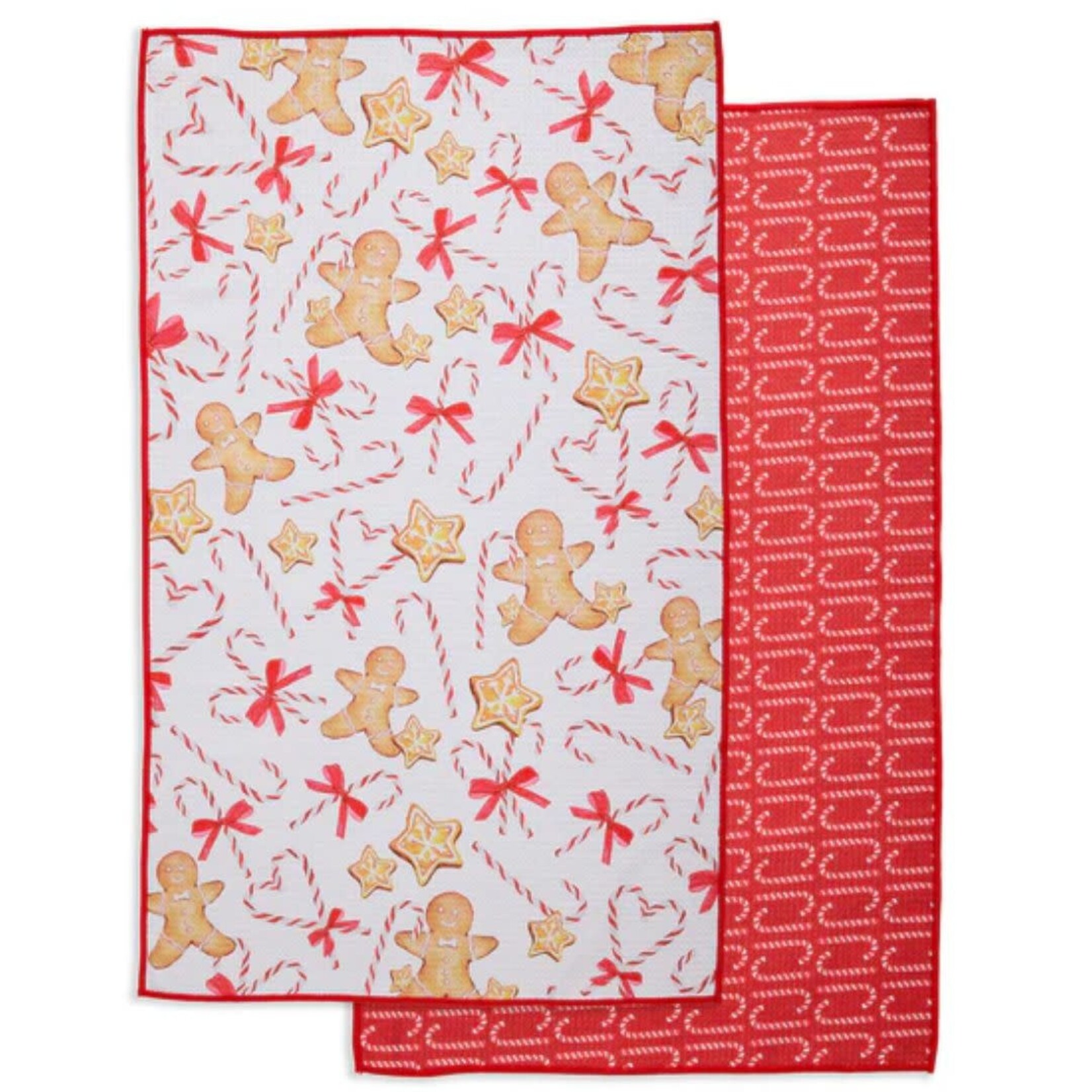 m. lynne designs candy canes microfiber dish towel
