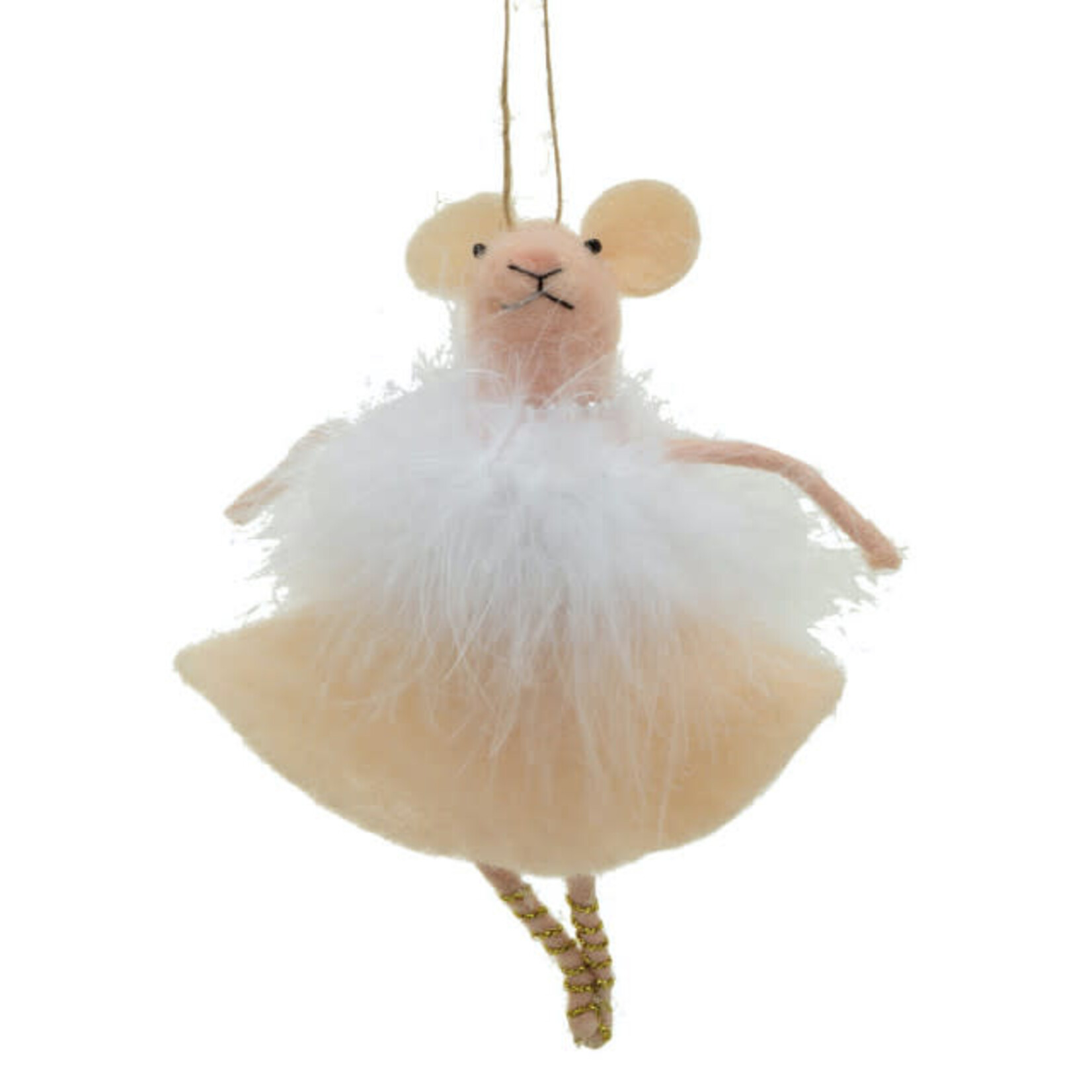 m. lynne designs felt mouse ballerina ornament