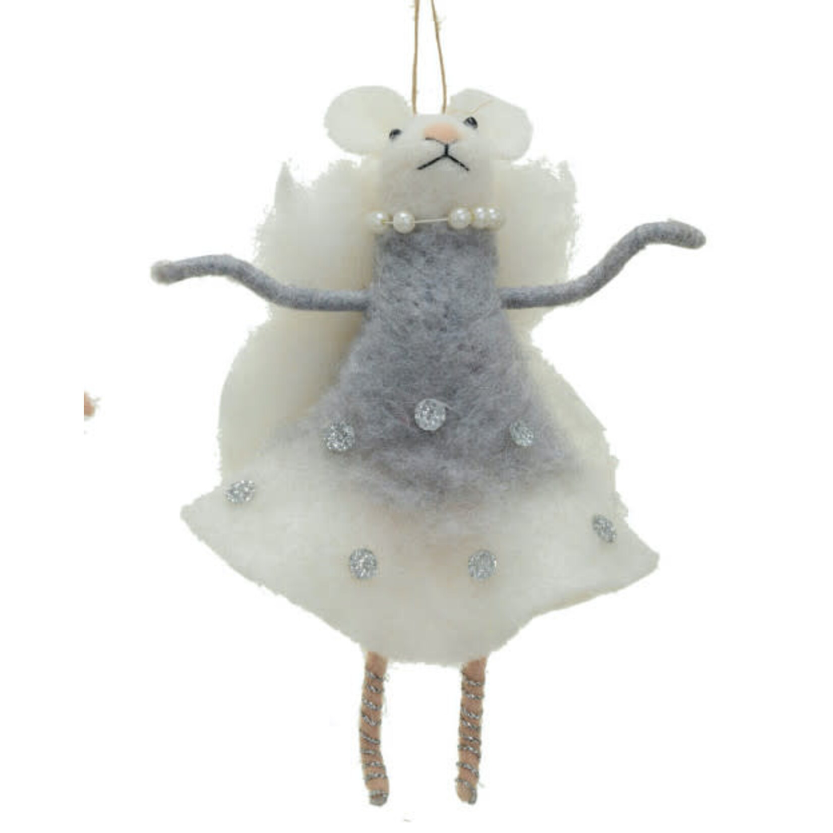 m. lynne designs felt mouse ballerina ornament