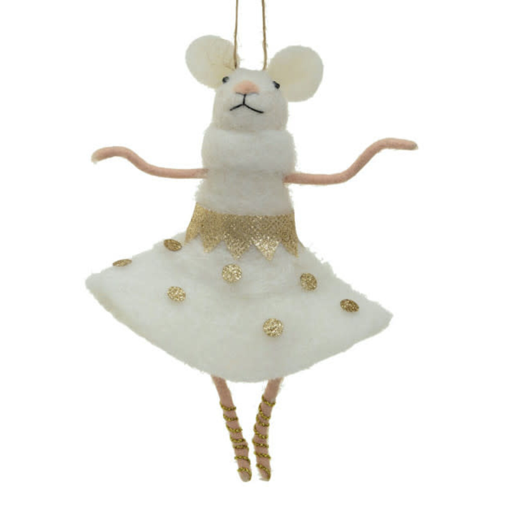 m. lynne designs felt mouse ballerina ornament