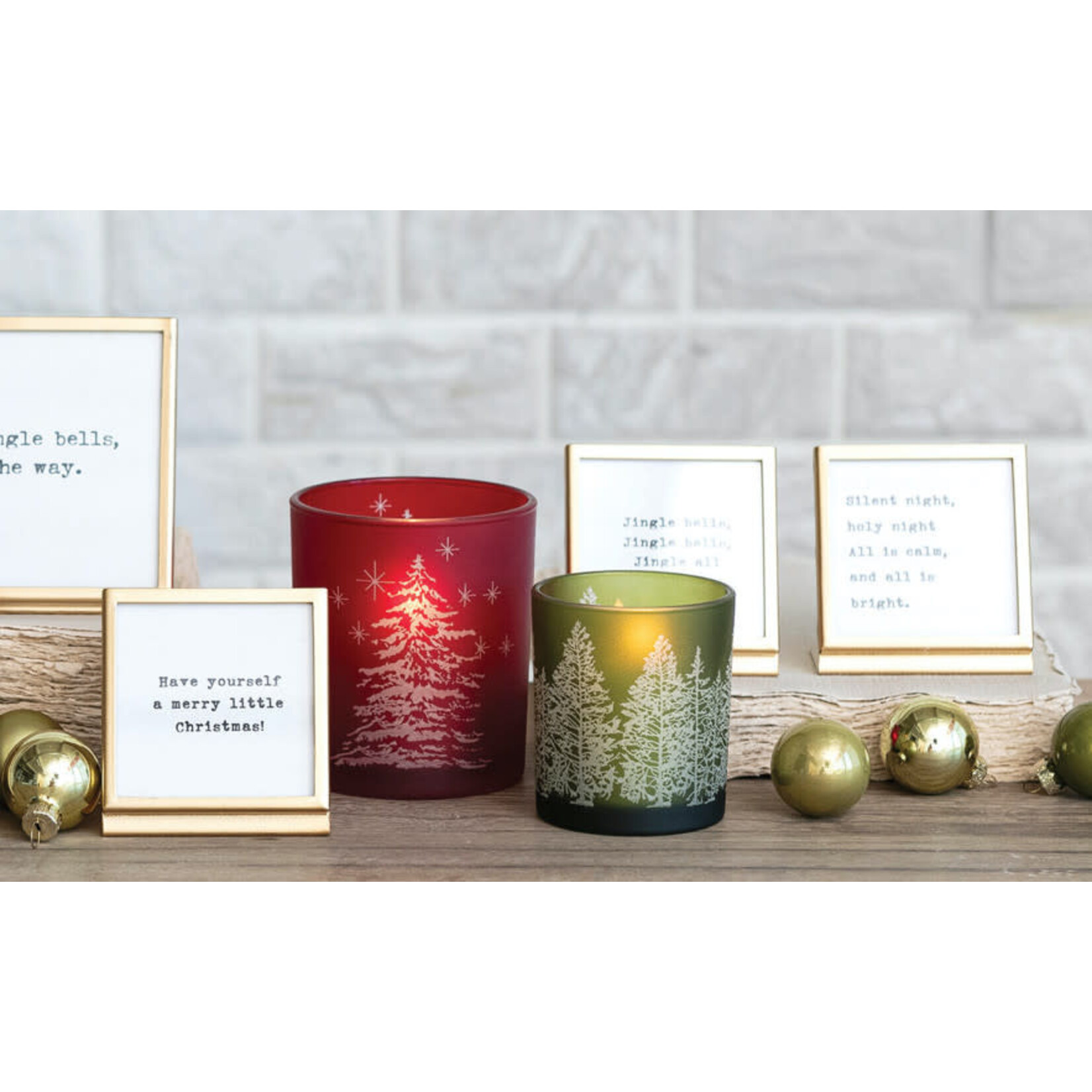 m. lynne designs christmas quote with gold frame