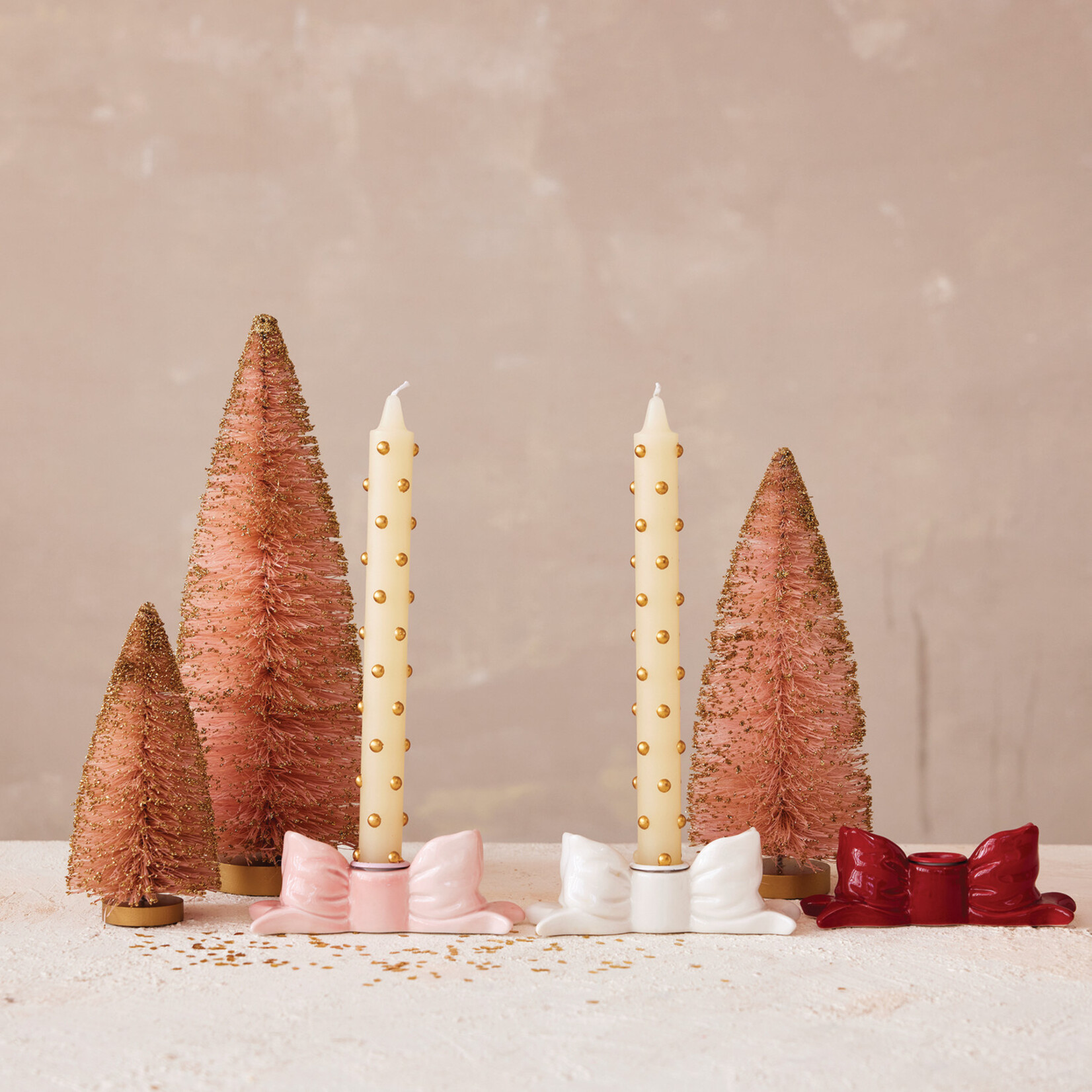 m. lynne designs bow shaped taper holder