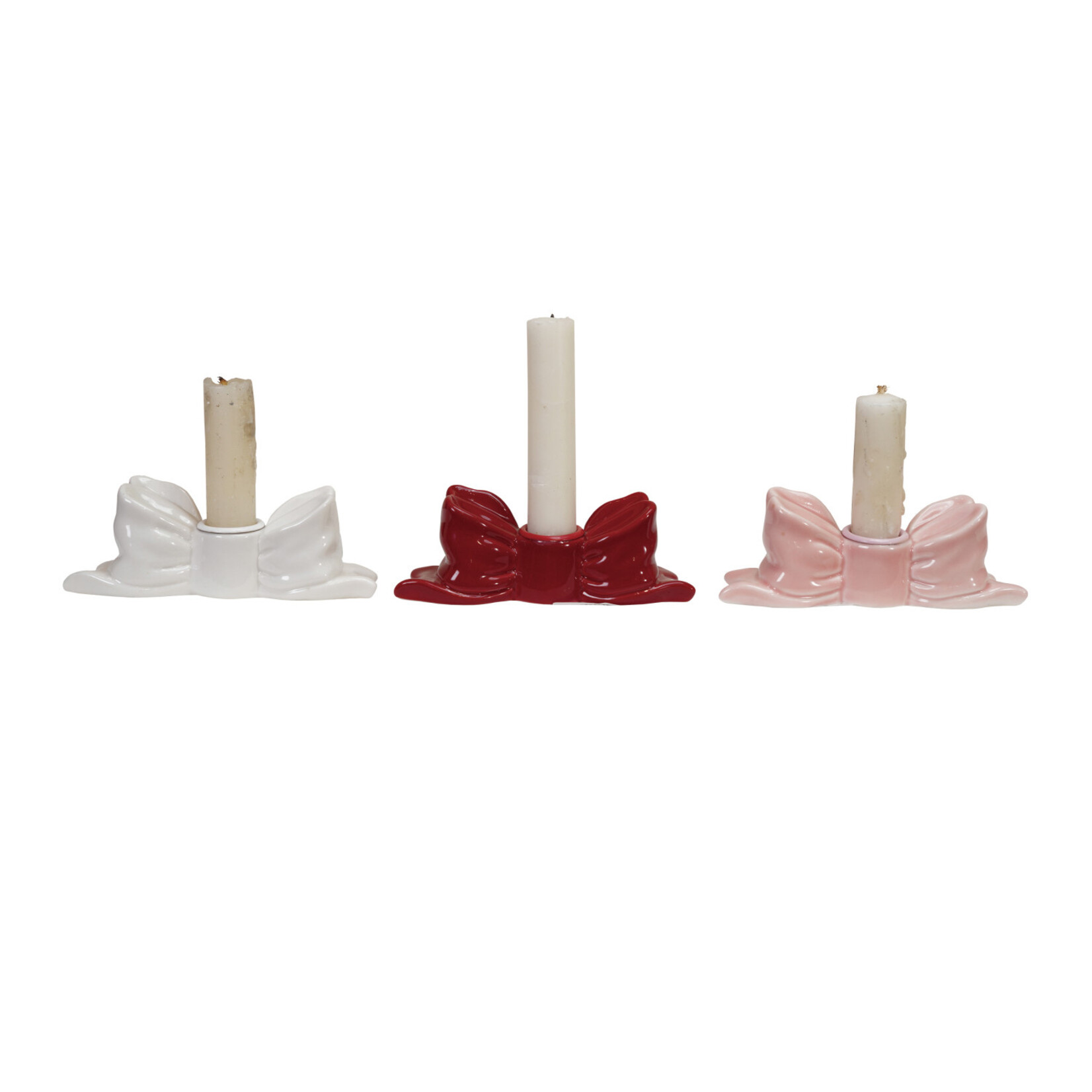 m. lynne designs bow shaped taper holder