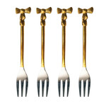 m. lynne designs gold appetizer fork with bow