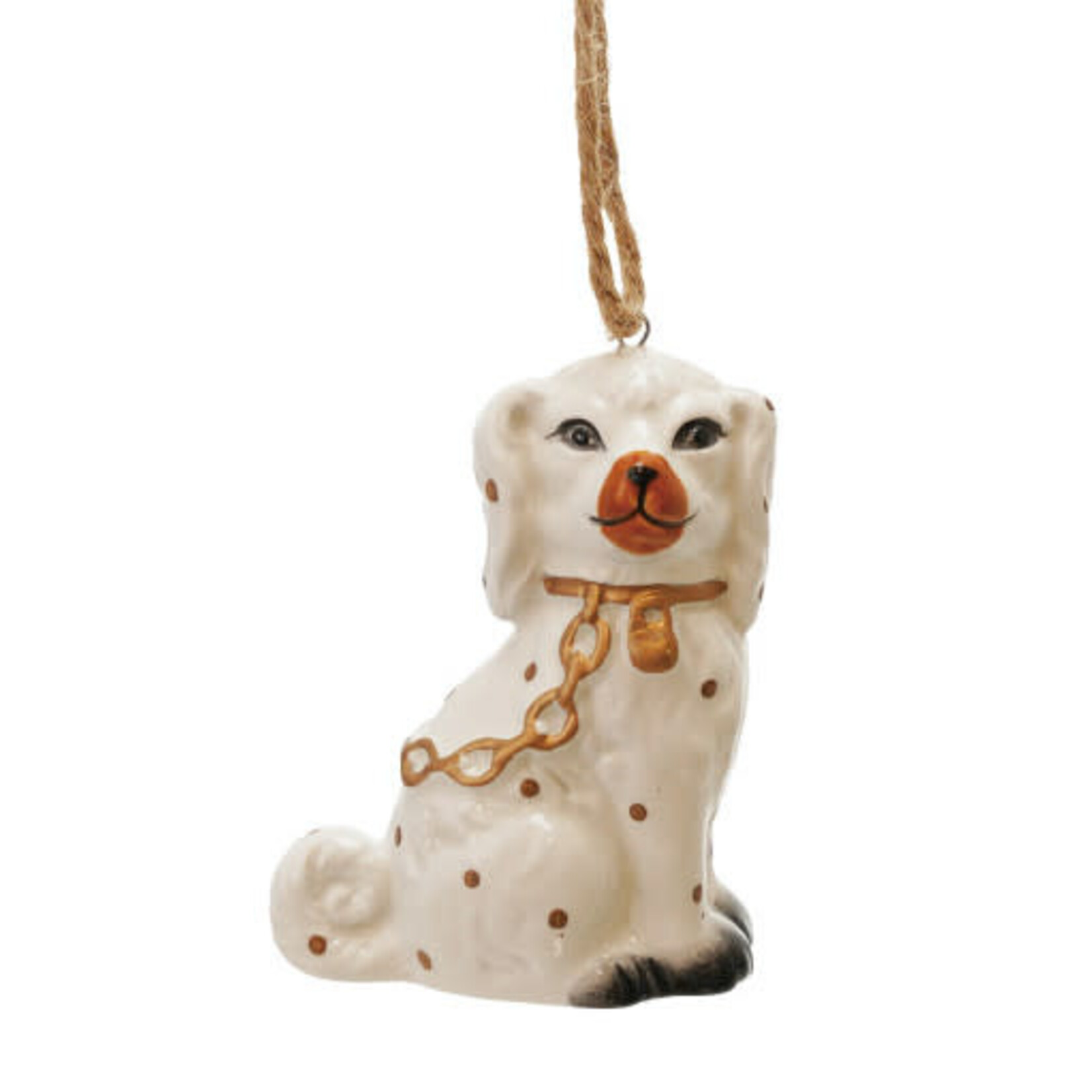 m. lynne designs ceramic staffordshire dog ornament