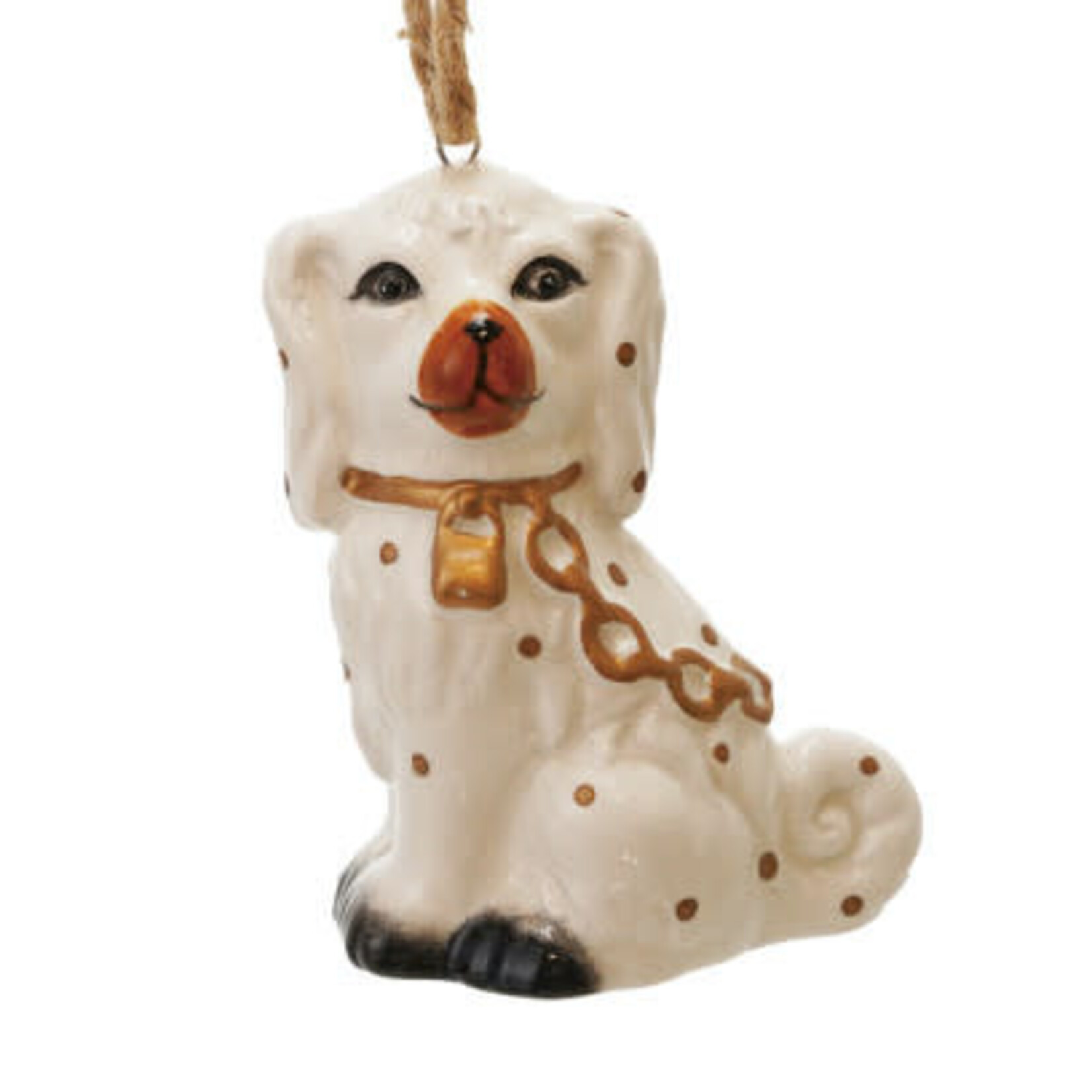 m. lynne designs ceramic staffordshire dog ornament