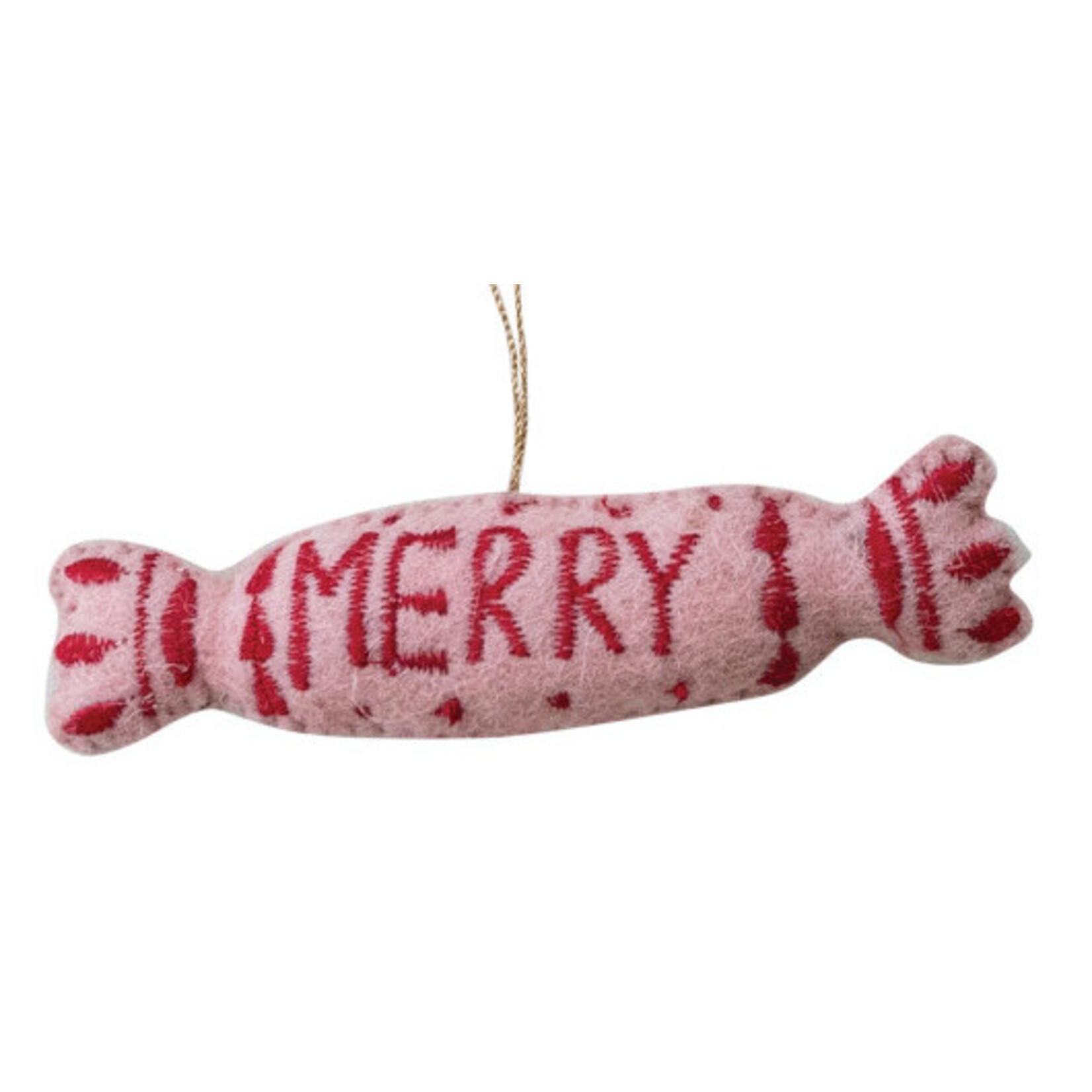 m. lynne designs felt wood candy ornament