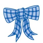 happy everything blue gingham bow big attachment