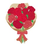 happy everything roses are red bouquet big attachment