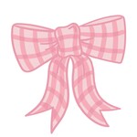 happy everything pink gingham bow mini attachment