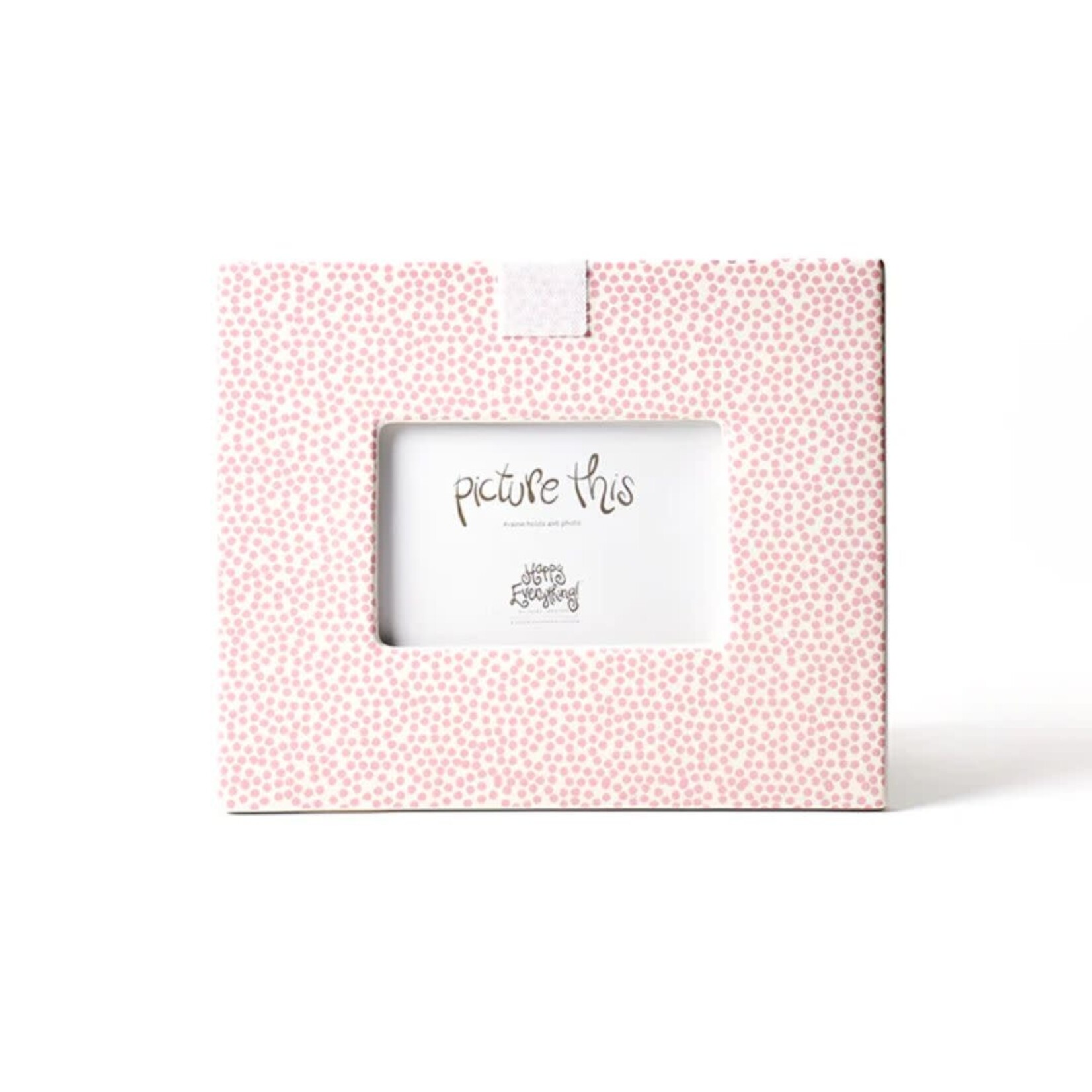 happy everything pink small dot rectangle mini frame