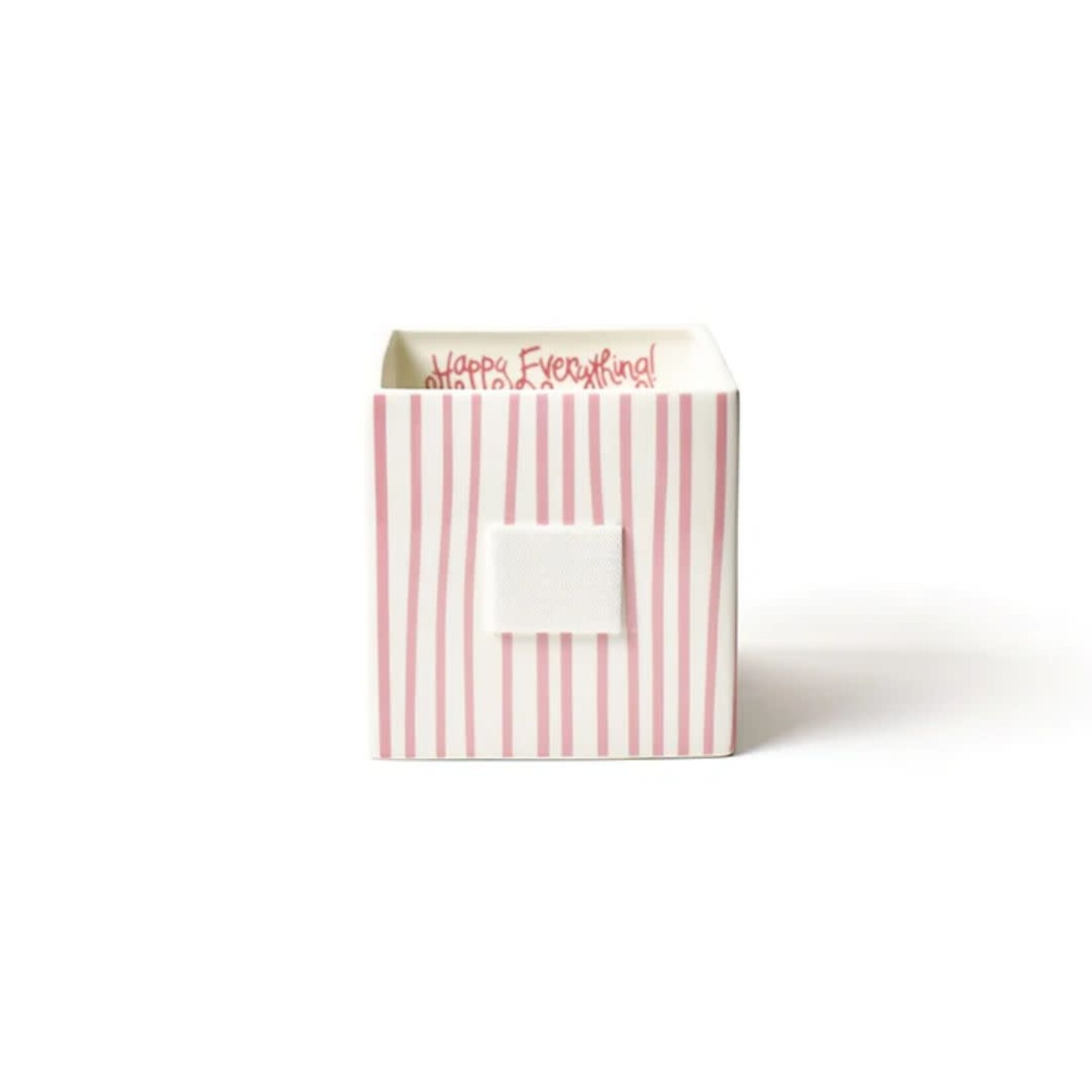 happy everything pink skinny stripe medium nesting cube