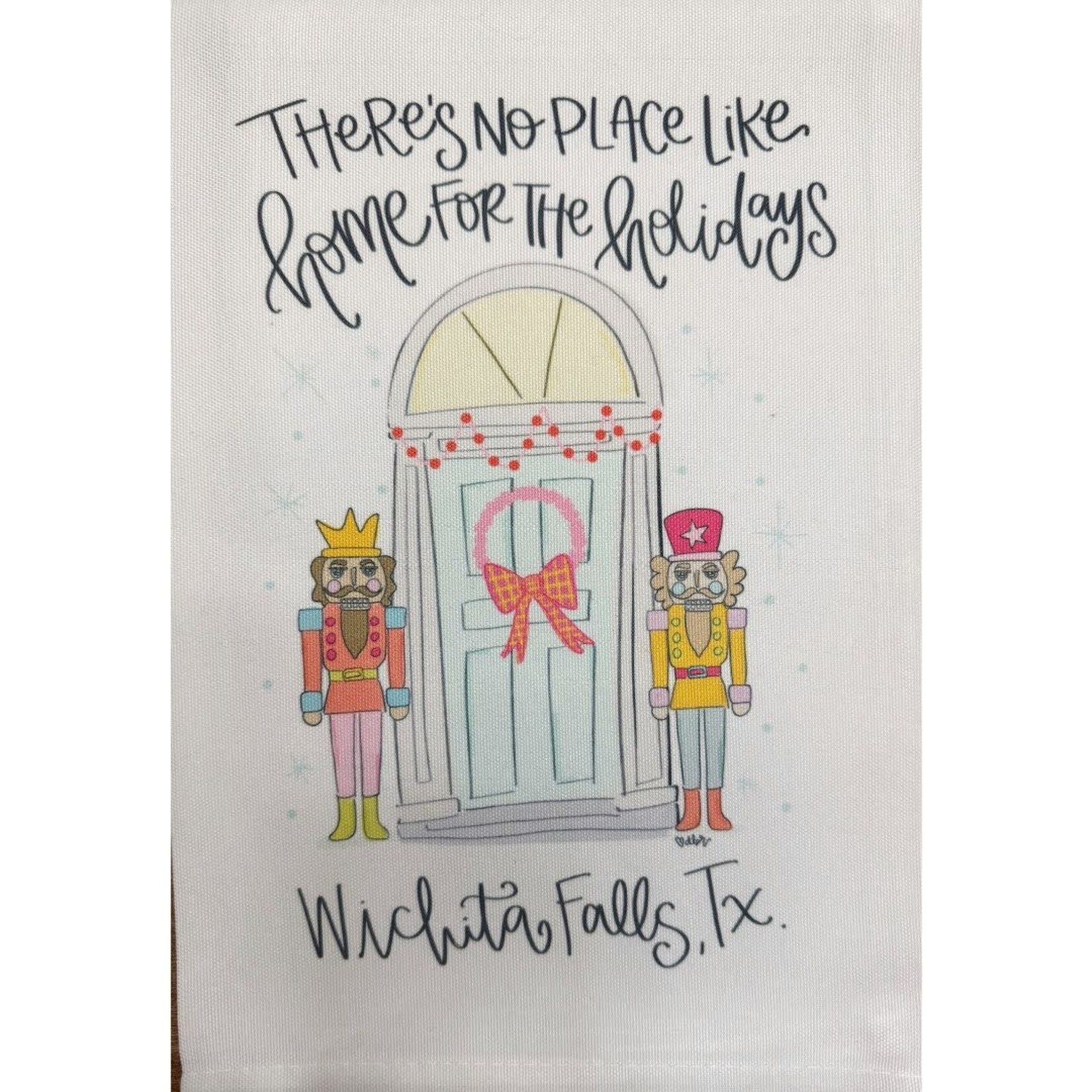 m. lynne designs wichita falls nutcracker tea towel