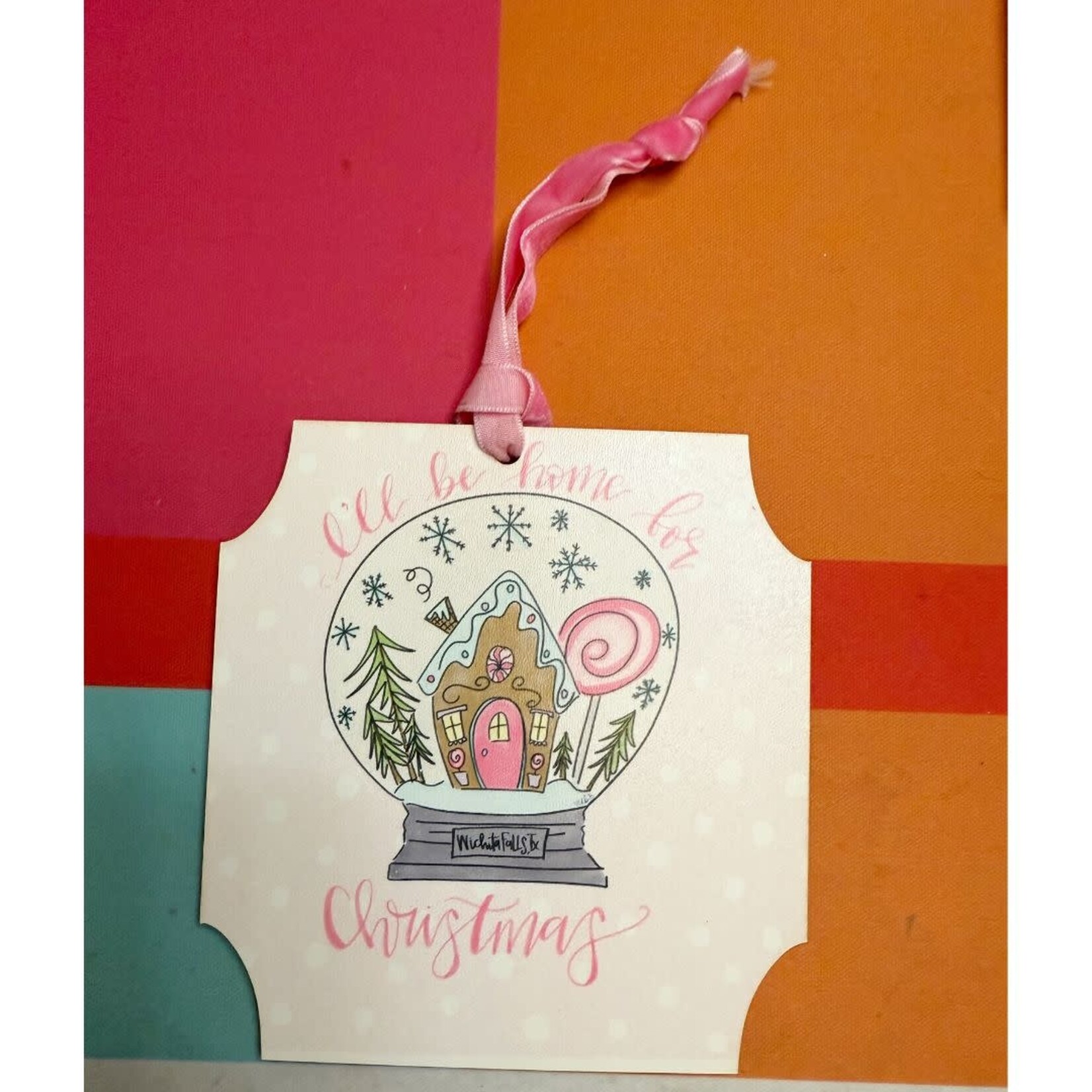 m. lynne designs i'll be home for christmas wichita falls ornament