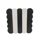 the round top collection black & cream scallop board