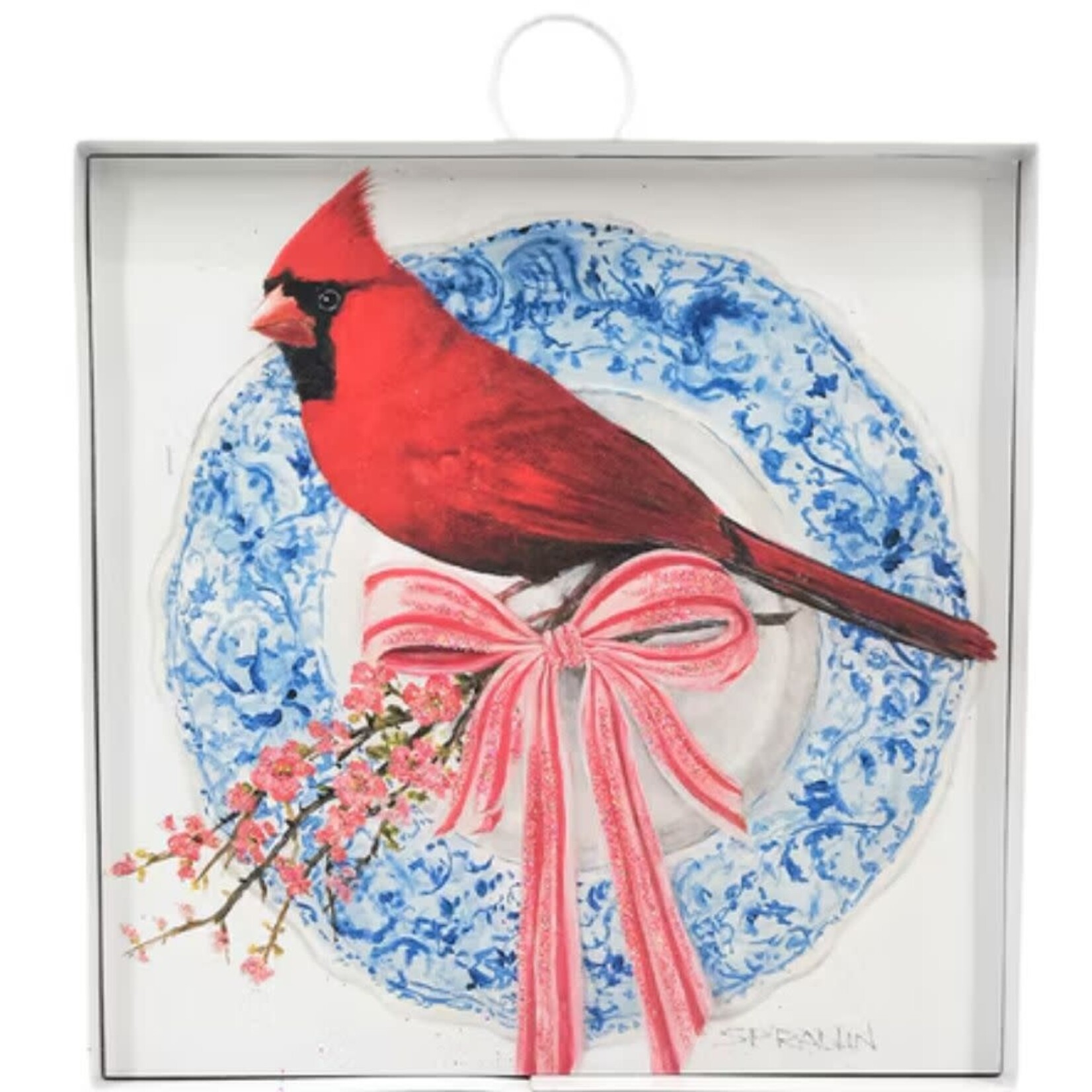 the round top collection blue plate cardinal charm
