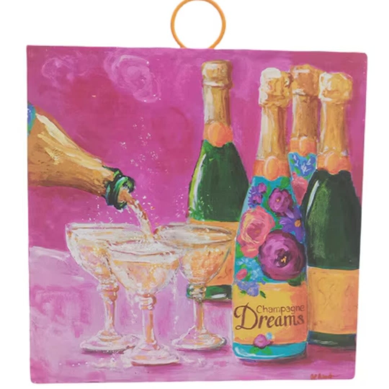 the round top collection champagne dreams charm