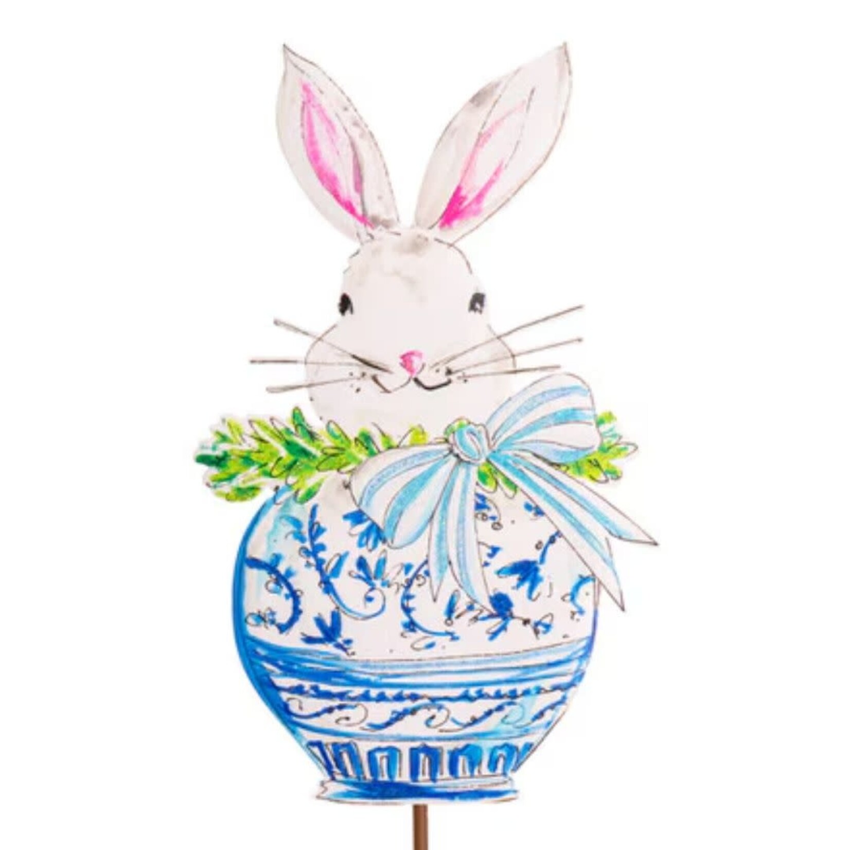 the round top collection beck's posh bunny in egg stake