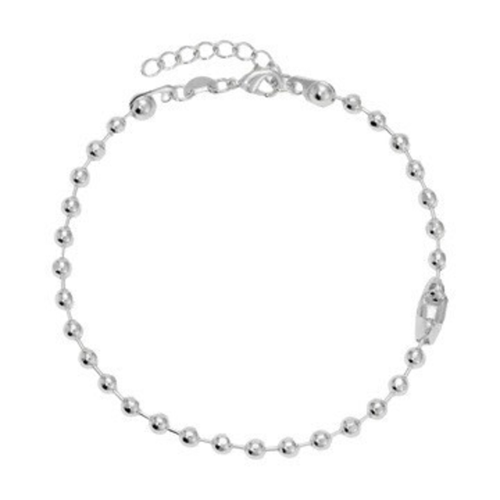 lucky feather silver ball chain bracelet