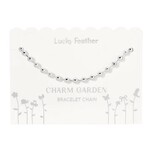 lucky feather silver ball chain bracelet