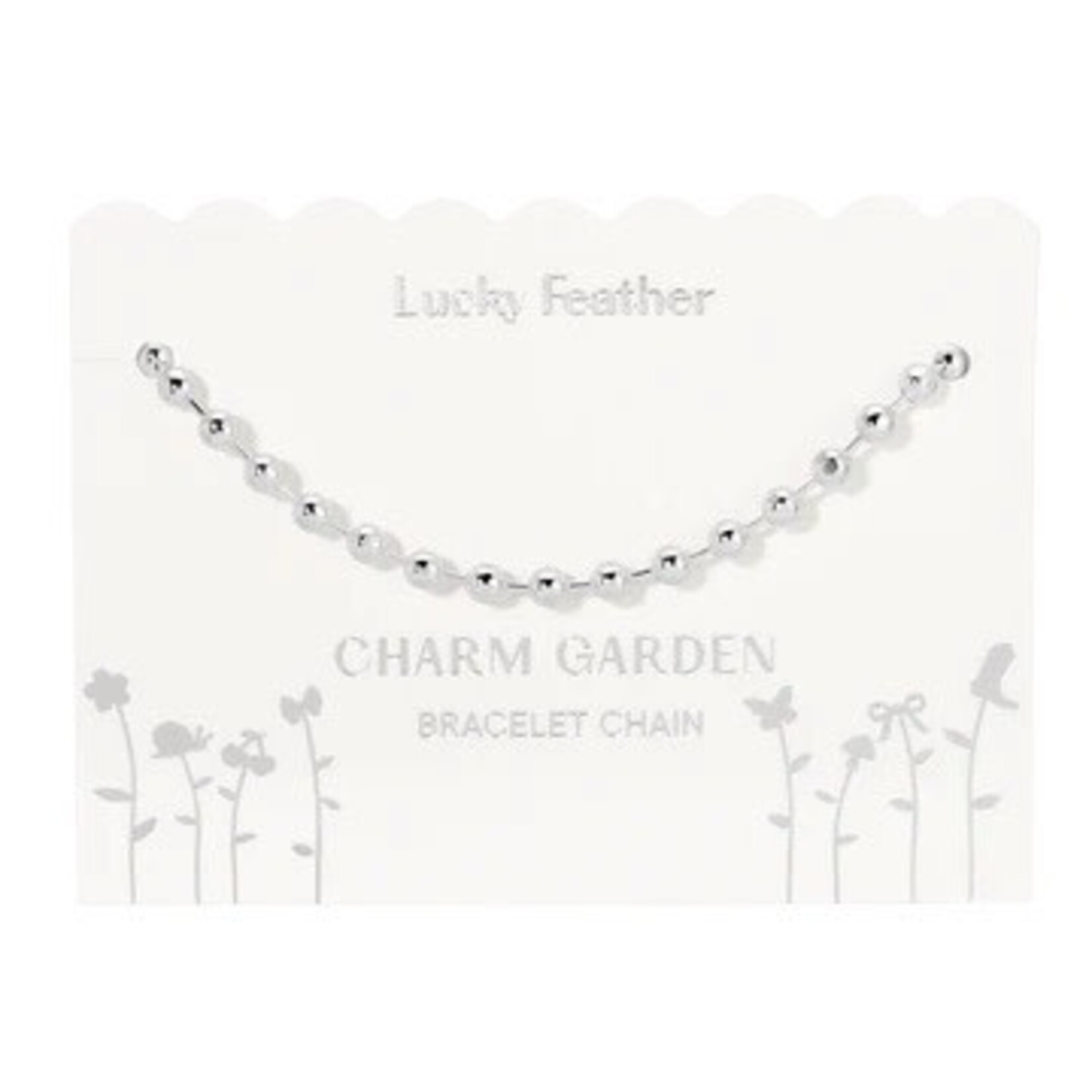 lucky feather silver ball chain bracelet