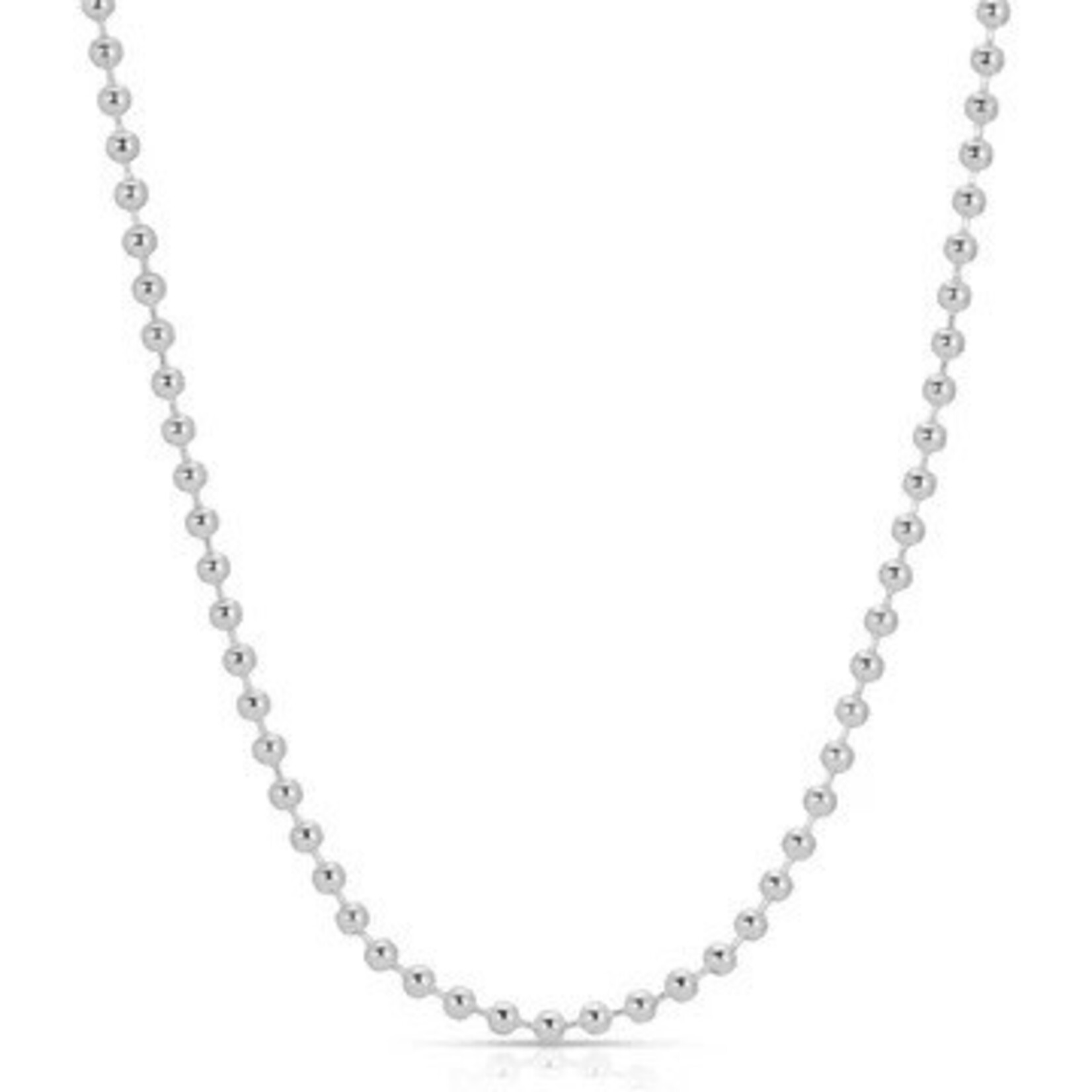 lucky feather silver ball chain necklace