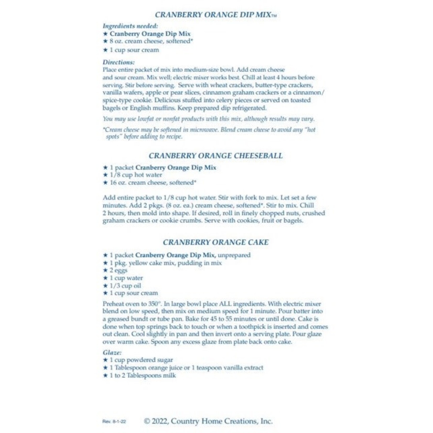 m. lynne designs cranberry orange dip