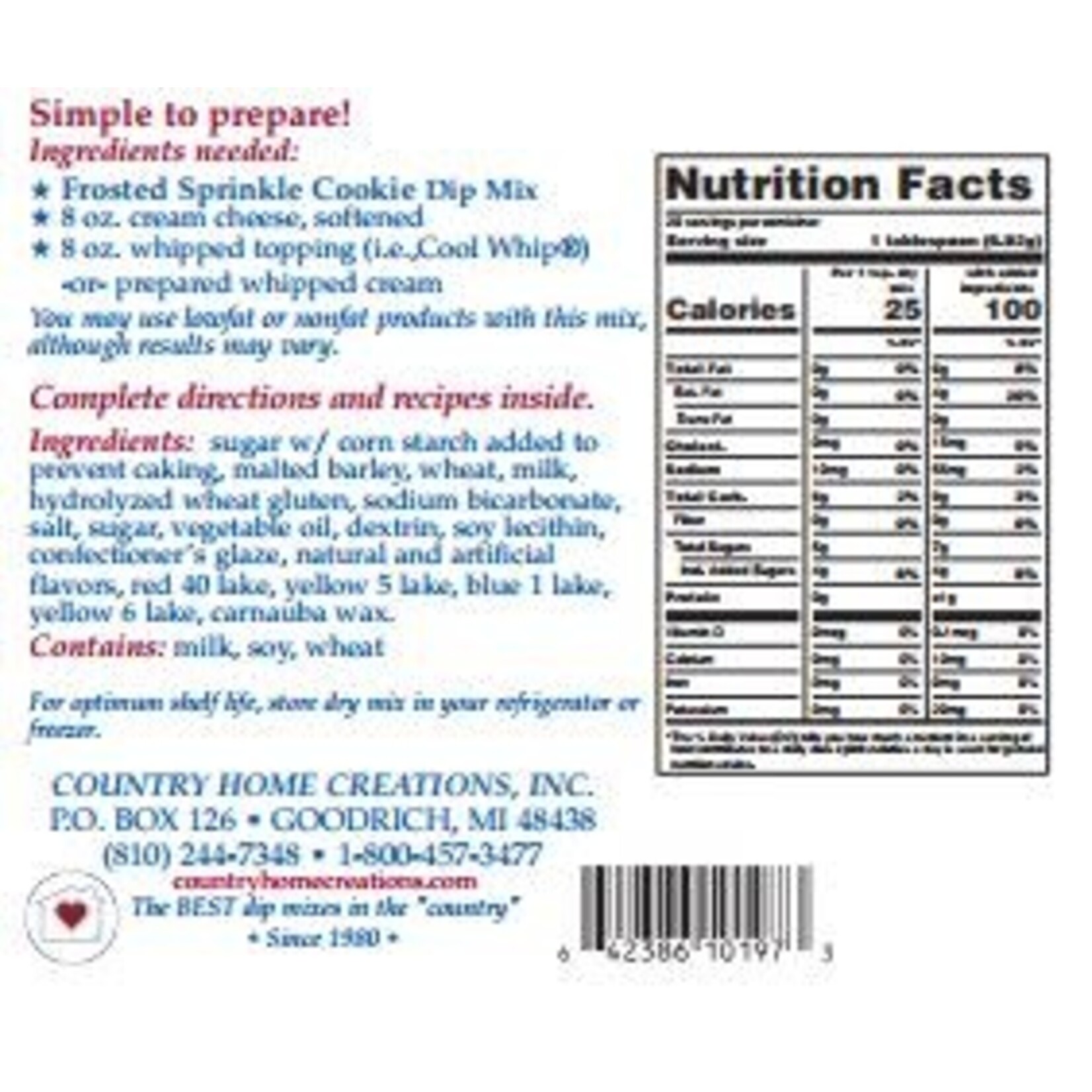 m. lynne designs frosted sprinkle cookie dip mix