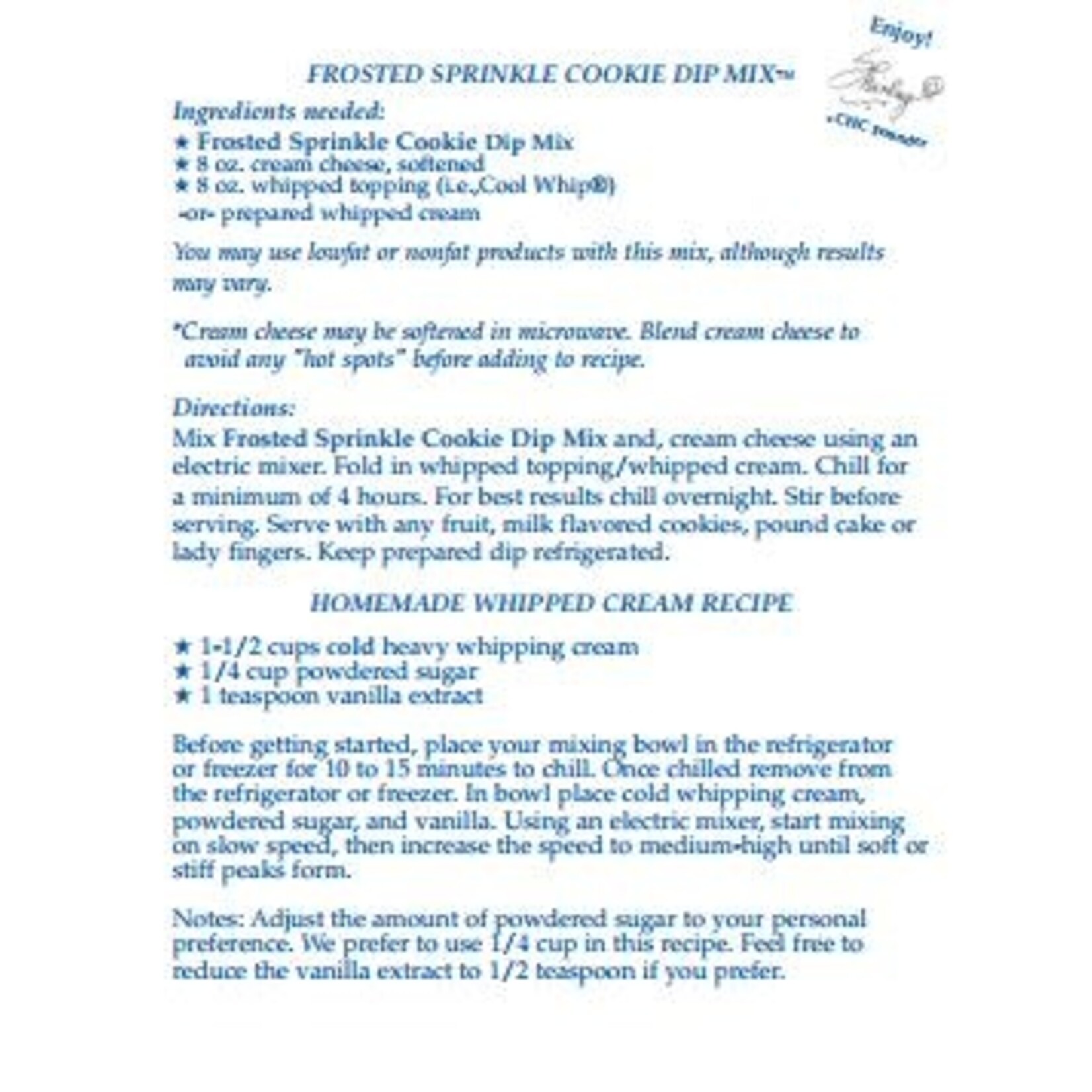 m. lynne designs frosted sprinkle cookie dip mix