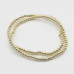 3mm stainless gold bead bracelet