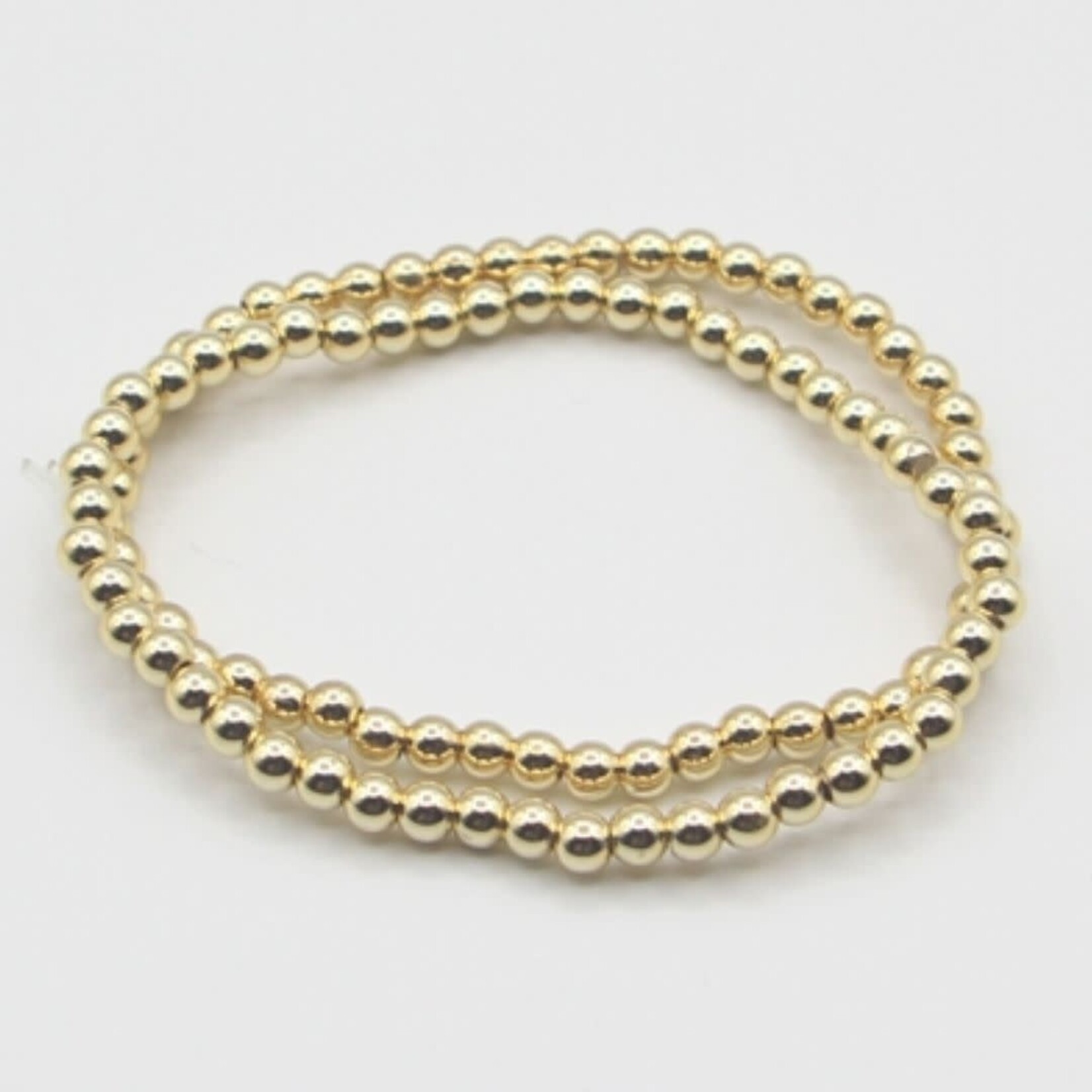 m. lynne designs 4mm stainless gold bead bracelet