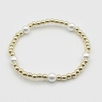 m. lynne designs stainless gold bead bracelet with big pearls