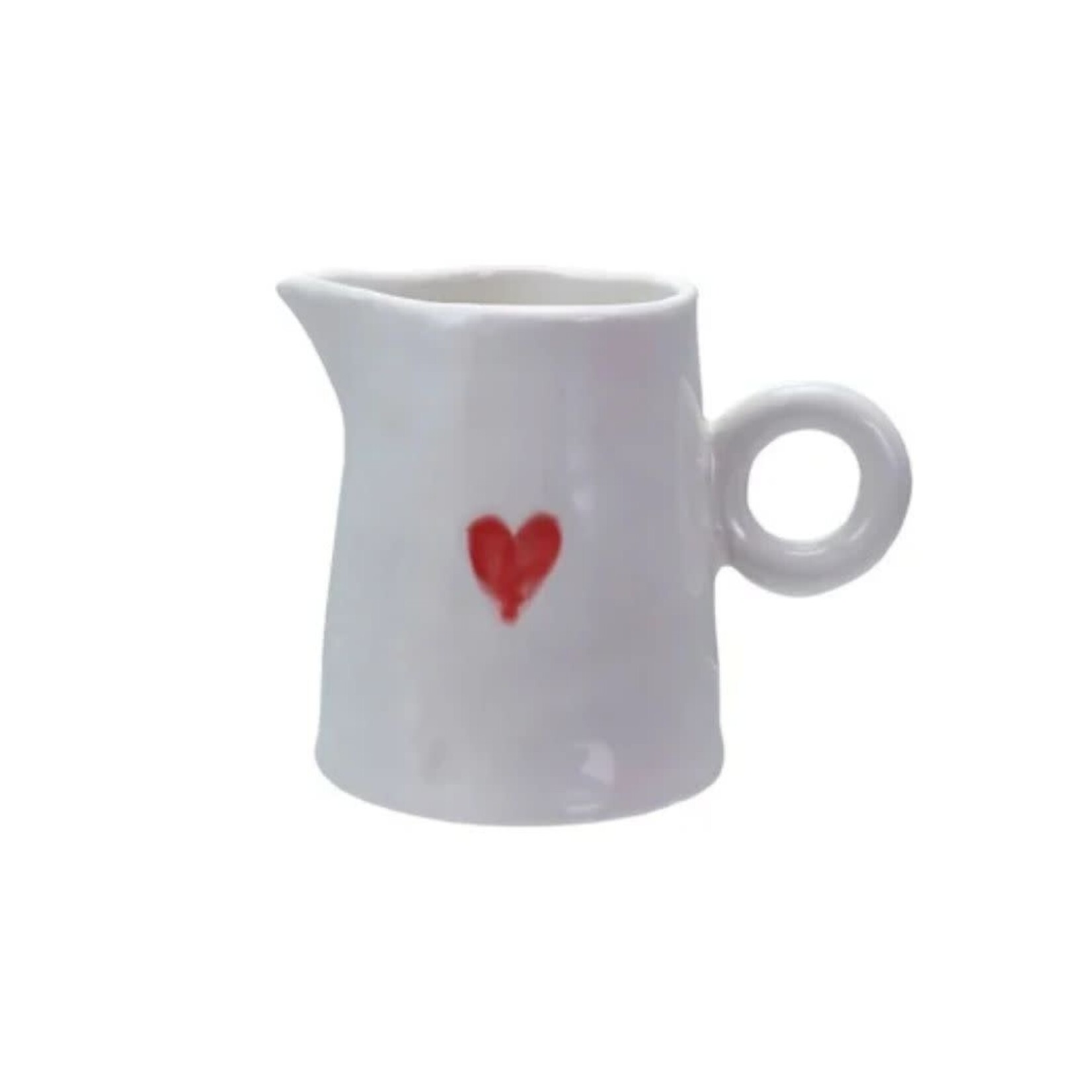 m. lynne designs stoneware creamer with heart