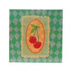 m. lynne designs wooden enameled cherries art