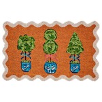 mud pie topiary in pots door mat