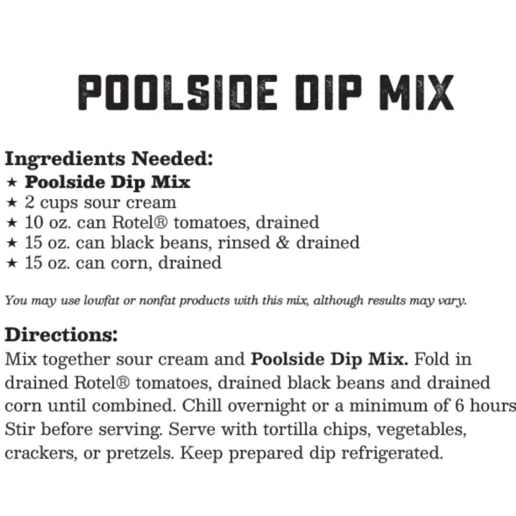 m. lynne designs poolside dip mix