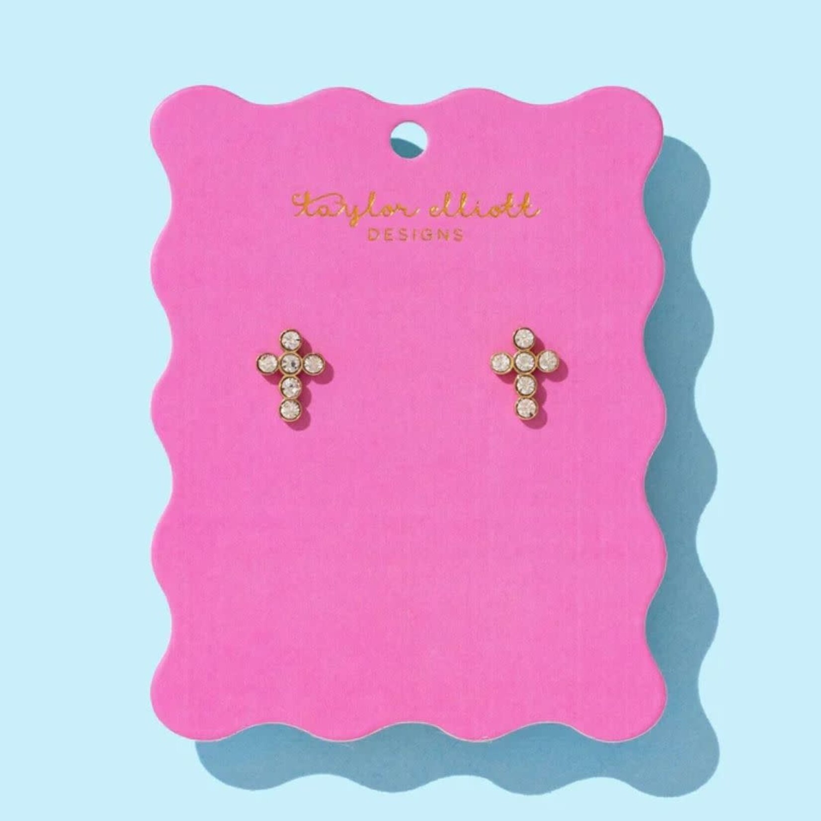 taylor elliott designs faith crystal stud earring